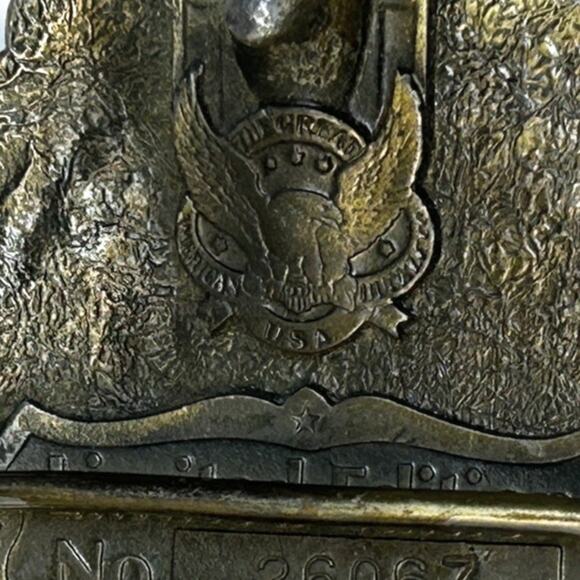 1987 Great American Eagle Shield Belt Buckle USA Constitution Bicentennial - Picture 3 of 3